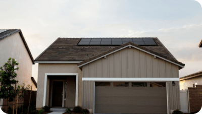 a house with a garage